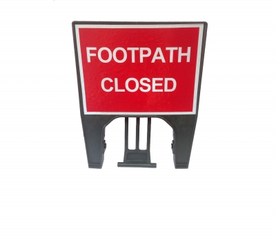 Footpath Closed Sign Complete in a Frame