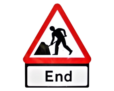 600mm Men at Work Sign with End (for Cone)