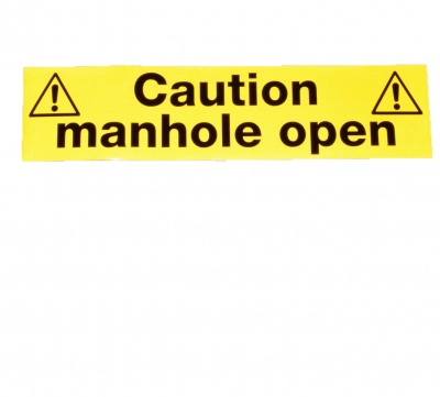 Small 'Manhole open' sticker